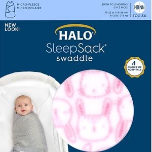 Set of 2 HALO Micro-Fleece Sleepsack Swaddle Blanket TOG 3.0 Newborn, 0-3 Months